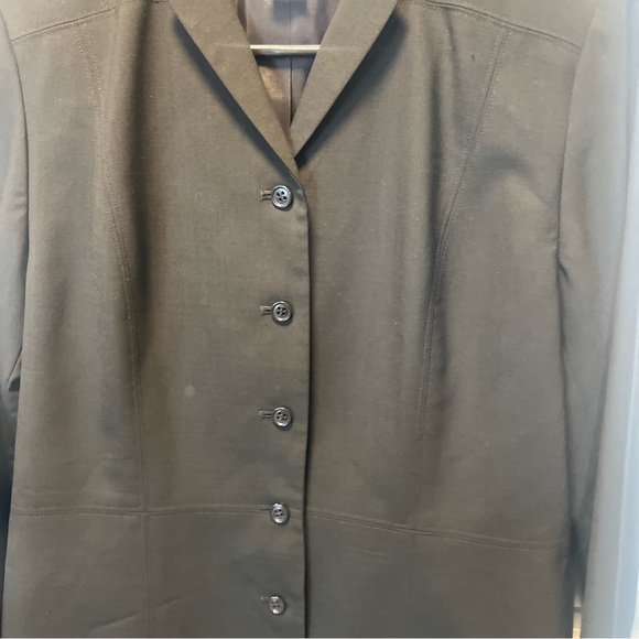 Ann Taylor Blazer Pant Suit Set Black Size 4 Pants 6 Jacket Fully Lined - Picture 3 of 9